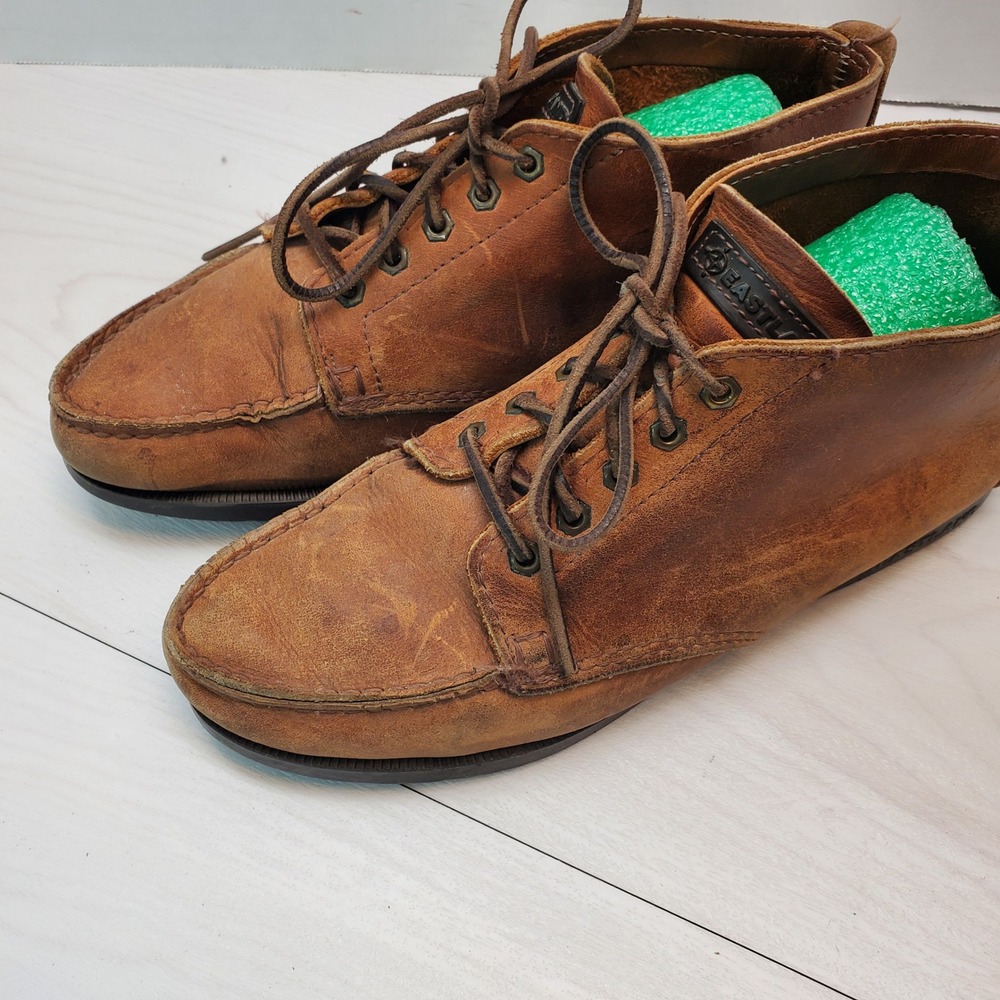 Eastland Womens Leather Chukka Boots Brown Moc Toe Lace Up Size 9.5 Gorpcore